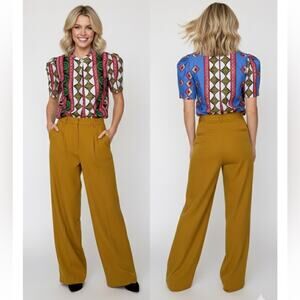 Katharine Kidd Tribal Button Down Cotton Blouse